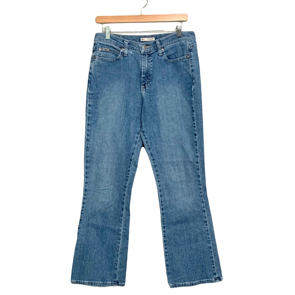 Lee Relaxed At The Waist Bootcut High Rise Medium Wash Jeans Sz 10 Petite
